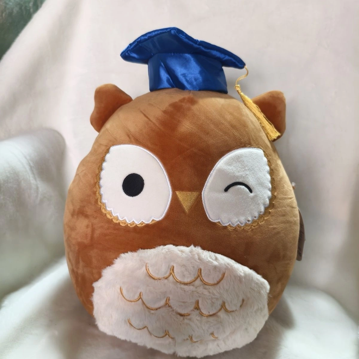 New Squishmallows Arella the Graduation Owl Plush, Soft Stuffed Toy