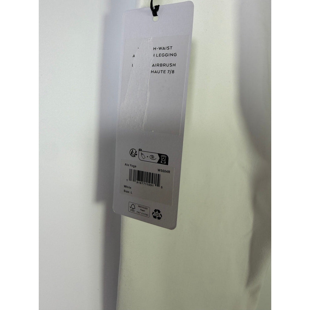 Alo Yoga 7/8 High Waist Airbrush Leggings – White – Women's Large (NWT)