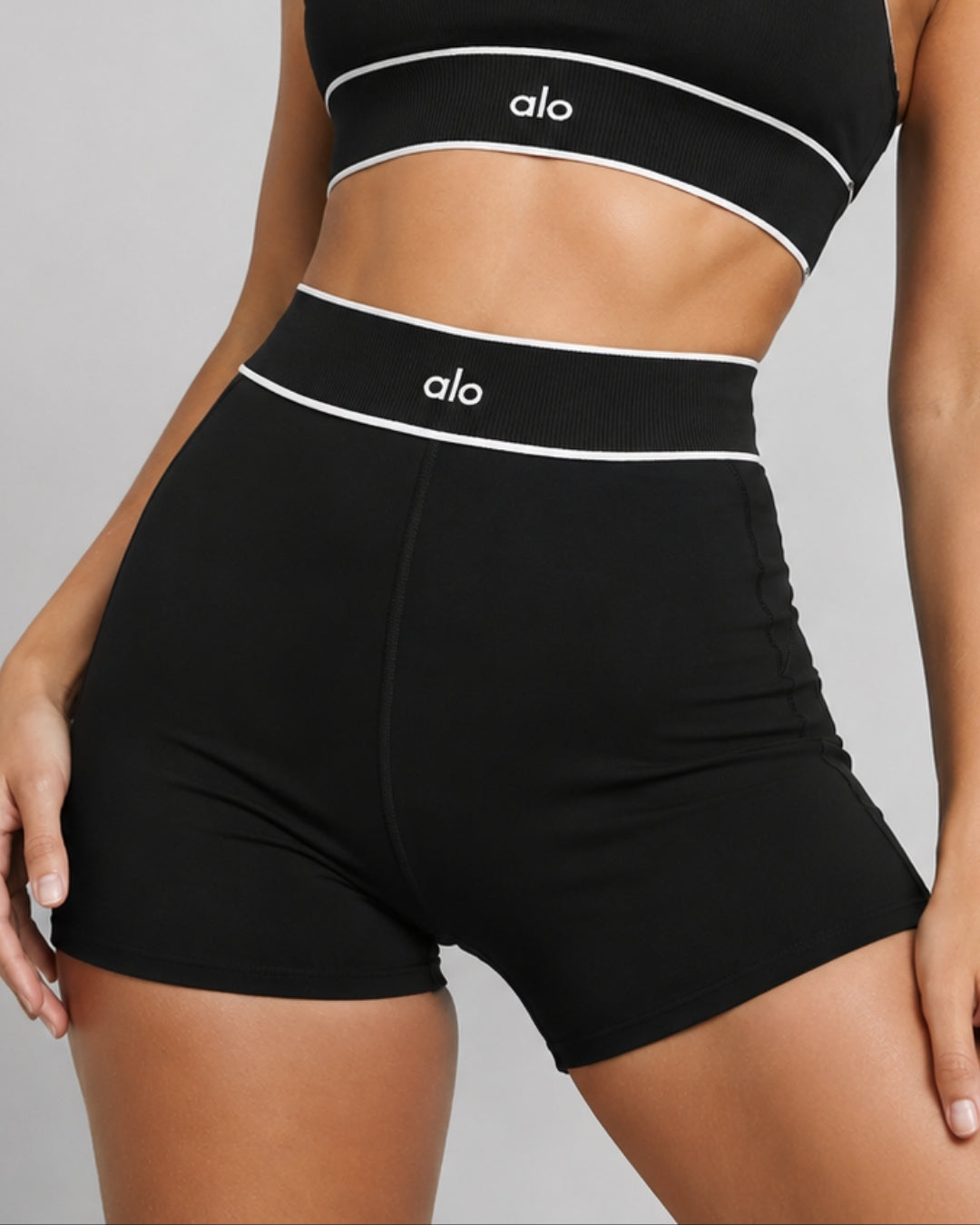 Alo 3" Softsculpt High-Waist Amp It Up Short Black