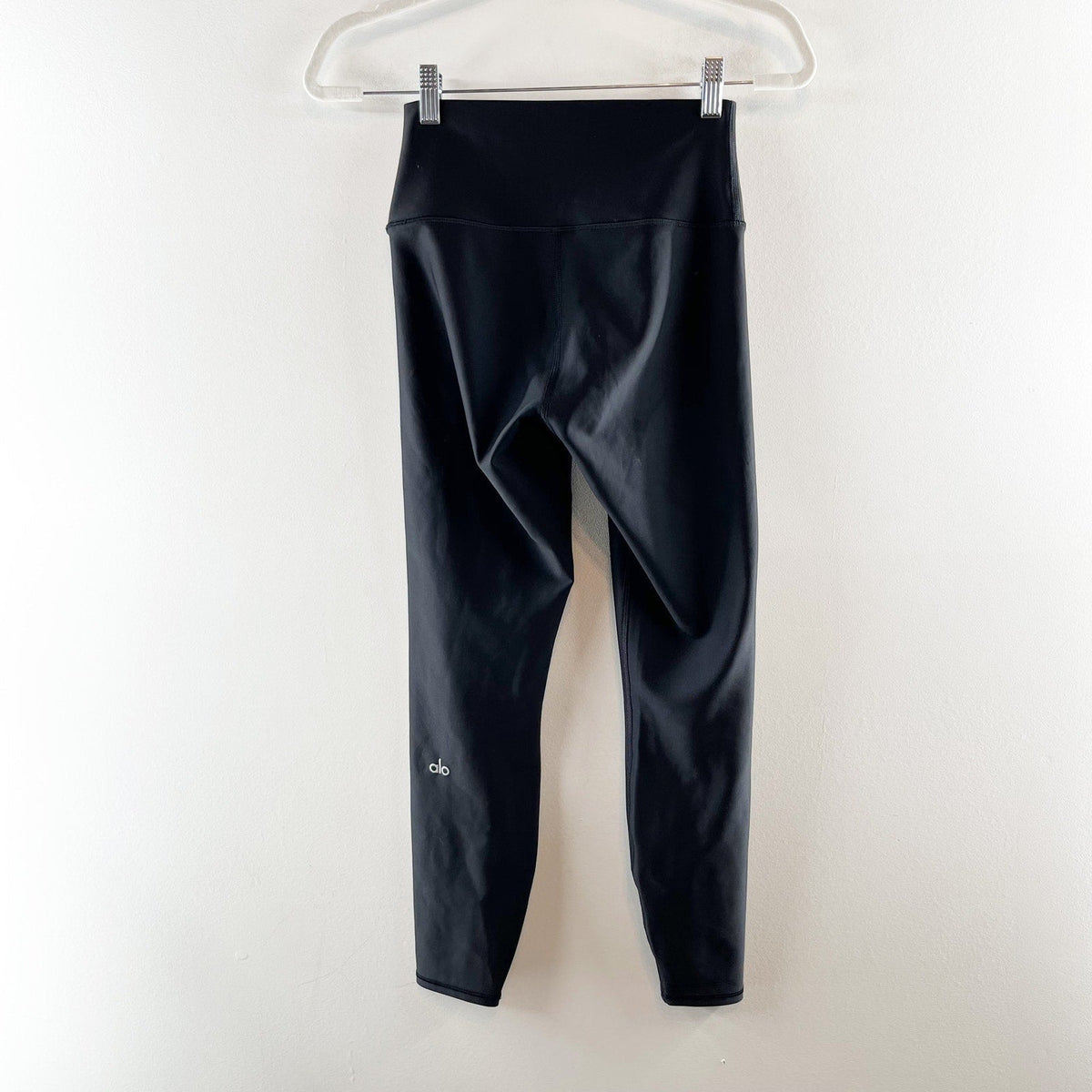 Alo Yoga Pull On High Waisted Airlift Workout 7/8 Leggings Pants Black Small